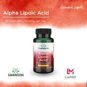 Swanson Alpha Lipoic Acid 600 MG 60 Caps. Antioxidant