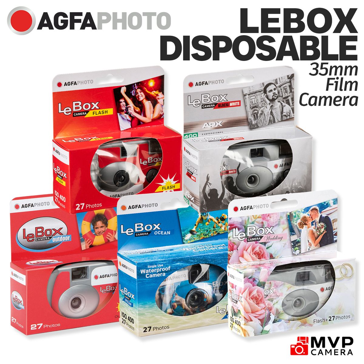 AGFAPHOTO AGFA LEBOX Ocean Outdoor Wedding B&W Disposable Film