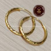 10k gold loop earrings