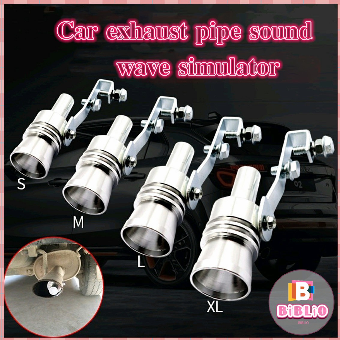 BIBLIO Car exhaust pipe sound wave simulator Exhaust Accessories Universal Turbo  Sound Whistle Exhaust Pipe