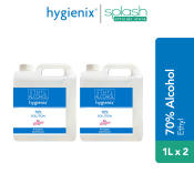 Hygienix 70% Ethyl Anti-Bacterial Solution - 1L (2-Pack)
