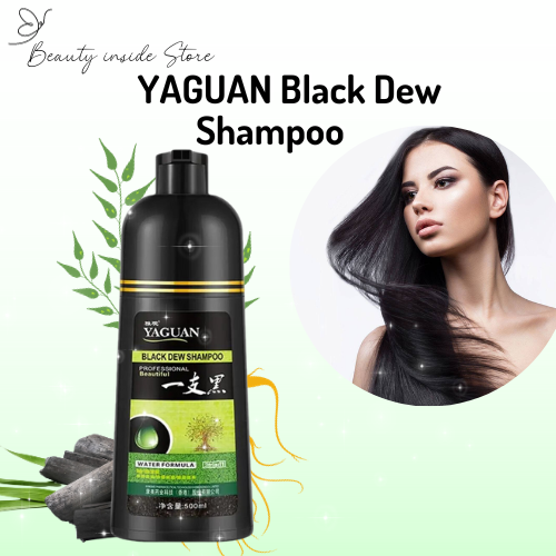 YAGUAN Black Dew Herbal Dye Shampoo 500ml for Beautiful Hair