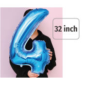 32" Blue Foil Number Balloons 0-9 for Celebrations