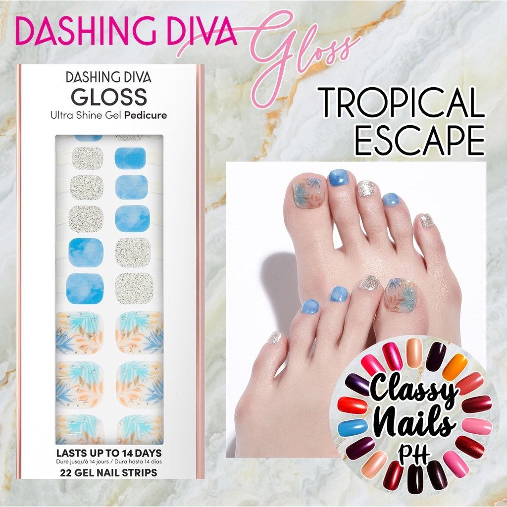 Gel Pedicure Nail Strips - GLOSS Pedicure by Dashing Diva – Dashing Diva