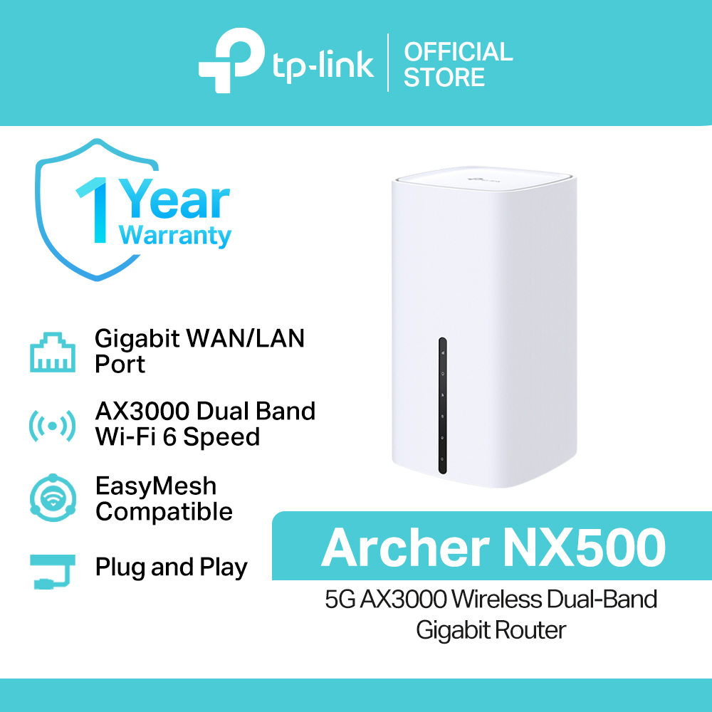 TP-Link Official Store / Archer NX500 5G AX3000 / 2.4GHz and 5GHz Dual-Band WiFi 6 Wireless WiFi Modem Extension Extender Long Range Repeater Router