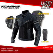 KOMINE JK006 Motorcycle Jacket with Drop Resistance and Protector Pad
