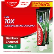 Colgate Bamboo Charcoal Toothpaste & Whitening Strips Twin Pack