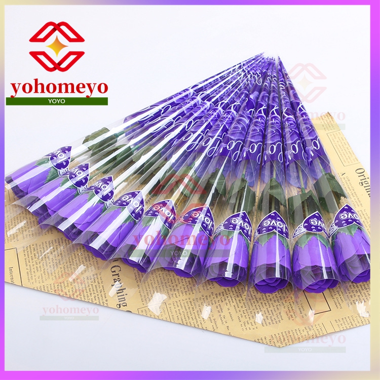 【Ready Stock】10PCS-Rose soap flowers 11.4inches/29cm Valentine's Day Rose flower Valentine's Day gift /Mother's Holiday gift/Teacher's Day gift rose flower - Image 2