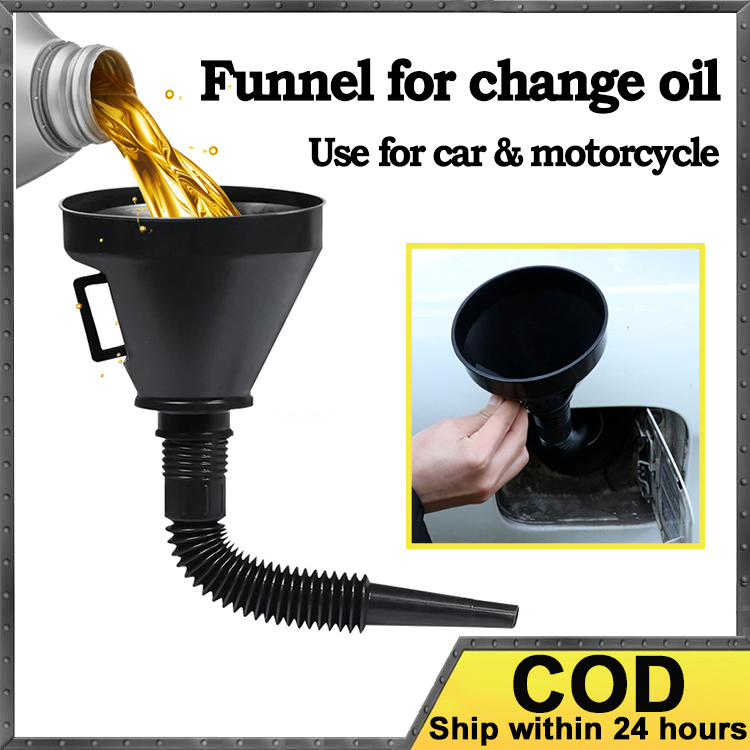 Long Mouth Anti-Splash Oil Funnel for Cars and Motorcycles