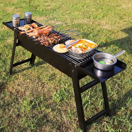 Portable Stainless Steel Outdoor Charcoal Barbecue Rack