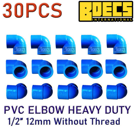 Pvc Elbow No Thread Plain 20mm 1/2" High Quality I Bdecs