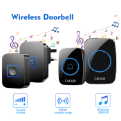 CACAZI A10 Waterproof Wireless Door Bell with Smart Light