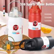 Insulated Stainless Steel Sports Water Bottle with Straw Handle