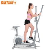 OneTwoFit Indoor Magnetic Elliptical Stepper - Quiet Home Exercise