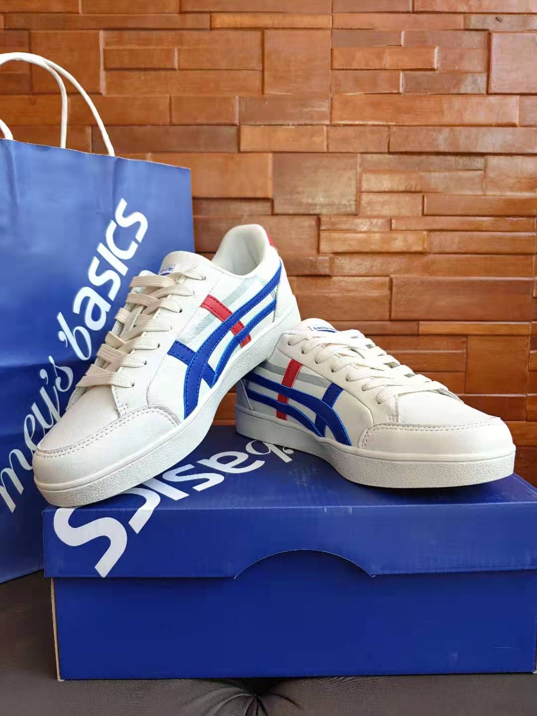 MEY S BASICS BRAND NEW SNEAKERS FASHIONABLE UNISEX SHOES MEY S BASICS COUPLE WHITE LEATHER SNEAKERS SHOES with box and paper bag Lazada PH