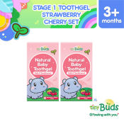 Tiny Buds Baby Toothgel Set - Strawberry Cherry Flavor