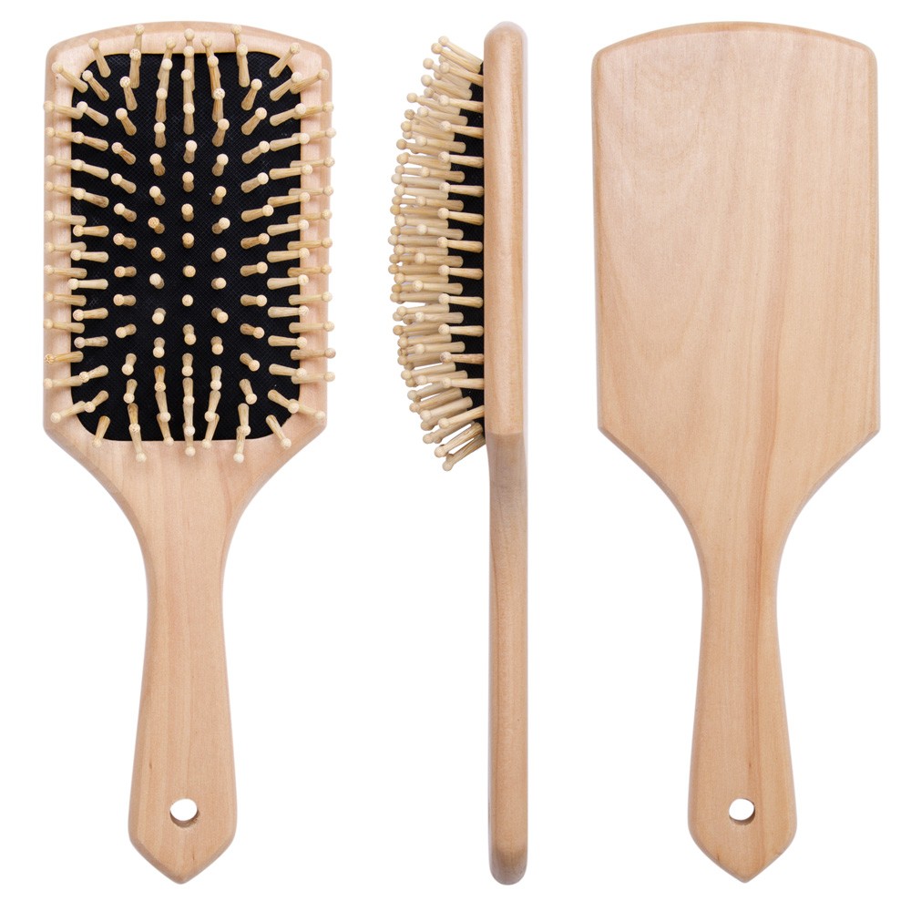 2pcs Large Square Paddle Wooden Hair Brush 25cm | Lazada PH