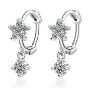 Candy Online Shiny Zircon Hoop Earrings - Fashion Jewelry EH493