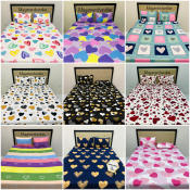 Heart Designs Canadian Bedsheet with Two Pillow case SALE