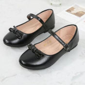 Black school shoes for girls by  (688-7A)
