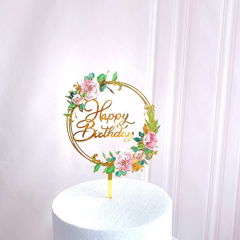 Happy Birthday Cake Topper Acrylic Letter Cake Toppers Party