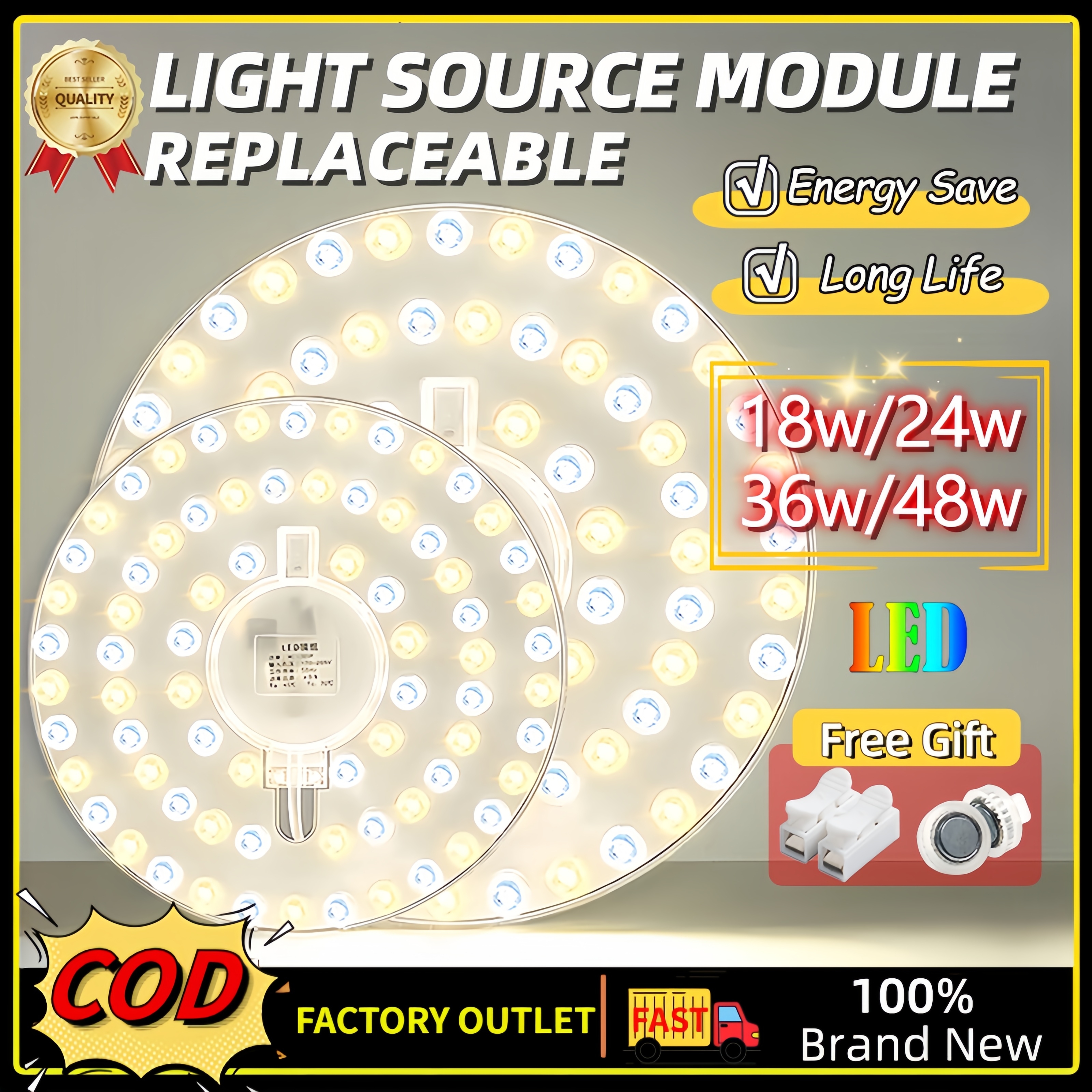 Replaceable LED light 220V18...