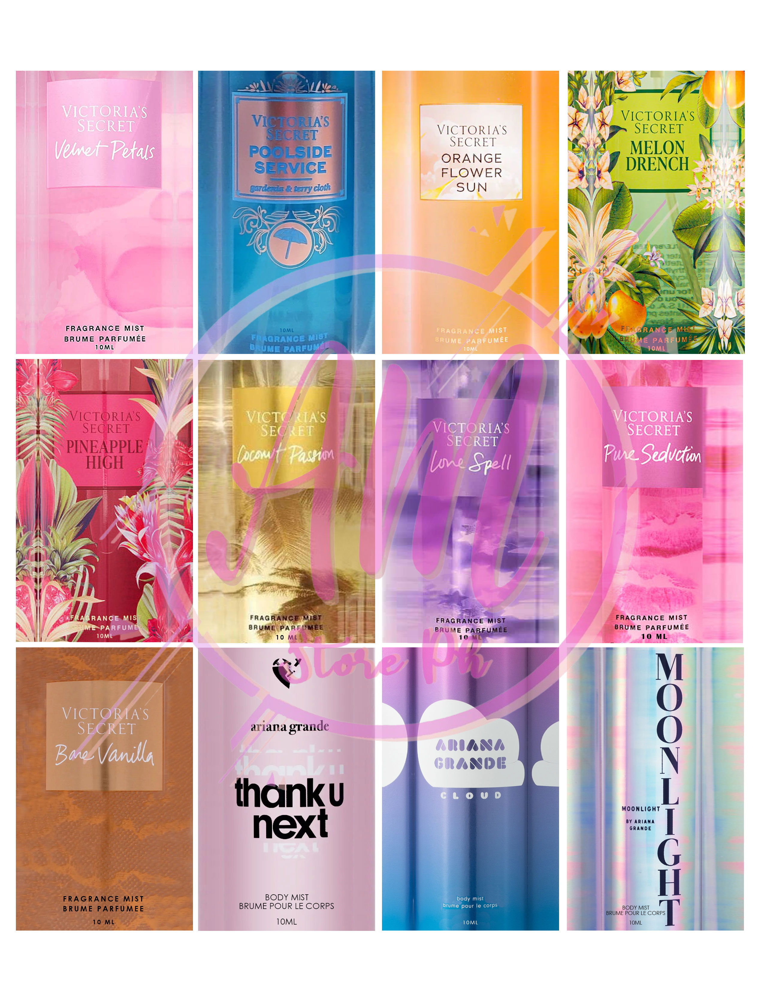 Bath Body Works Fragrance Mist Sticker Label for 10ML Glass