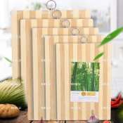 BINLU Bamboo Chopping Board with Ring and Metal Handle