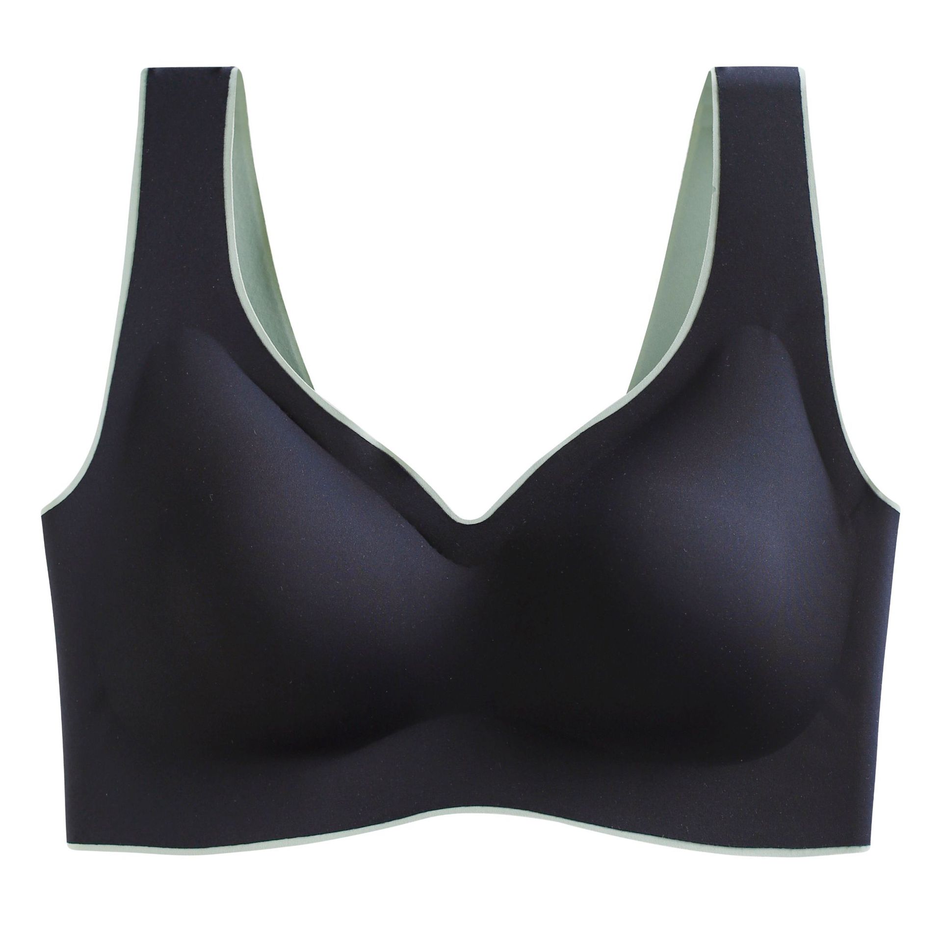 Motovita Seamless Bra Latex Sports Vest No Wire Push Up Brassiere Female Plus Big Size Bra Tank Crop Tops Gathers Pad - Image 2
