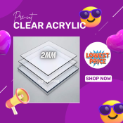 Clear Acrylic Sheet - 2MM Thickness (Brand Name: if available)