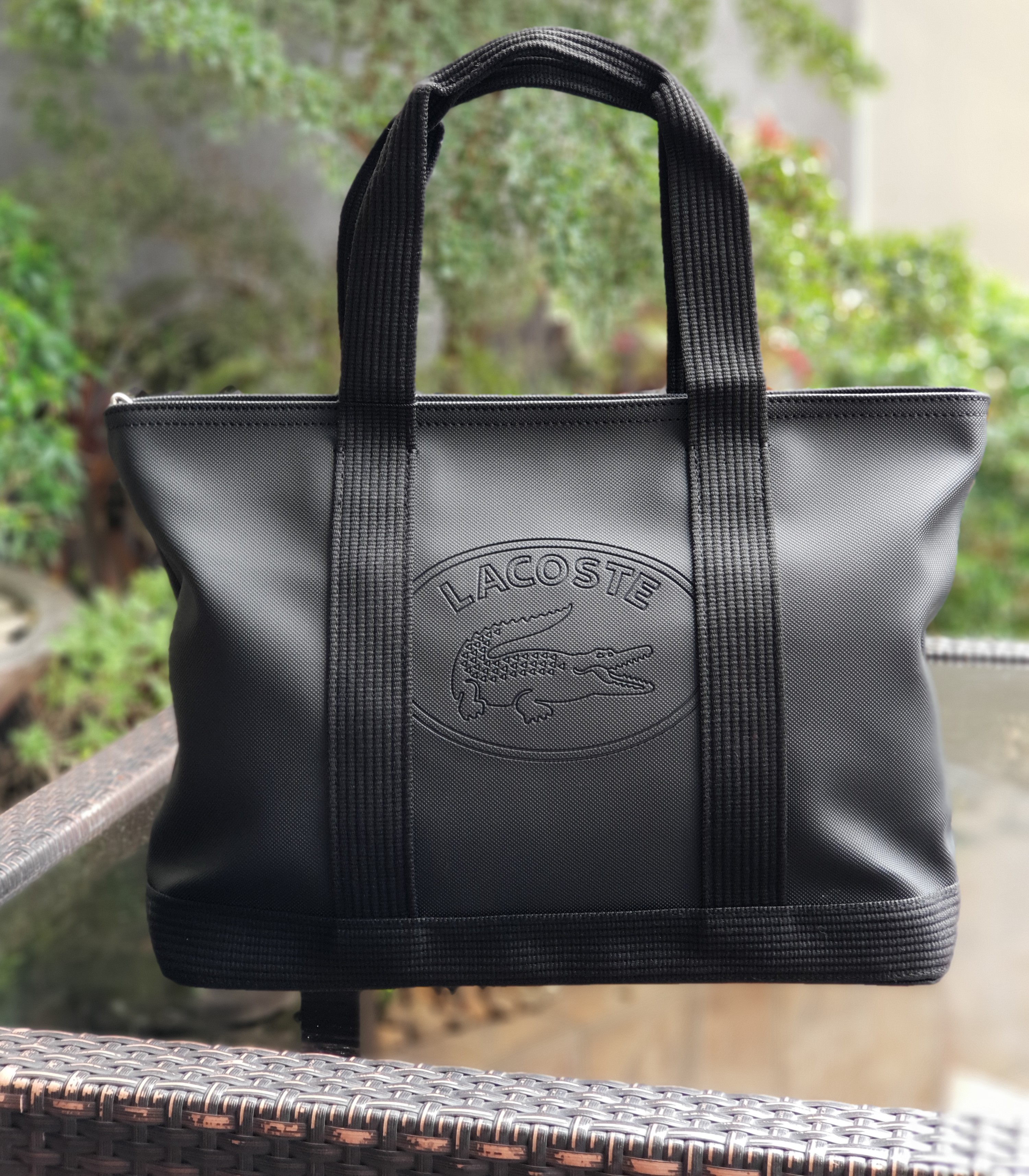 lacoste tote bag black