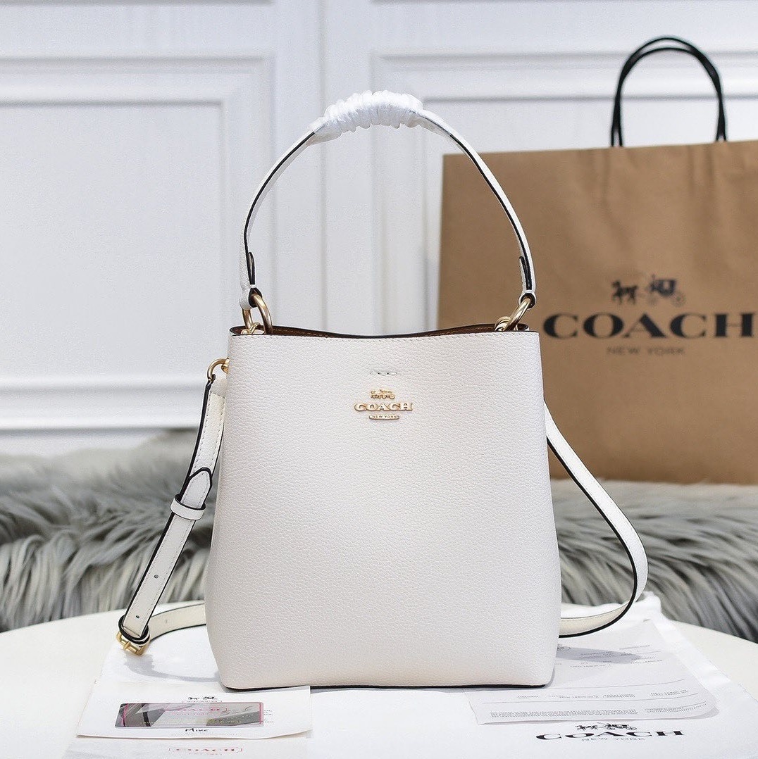 Coach town best sale bucket bag white