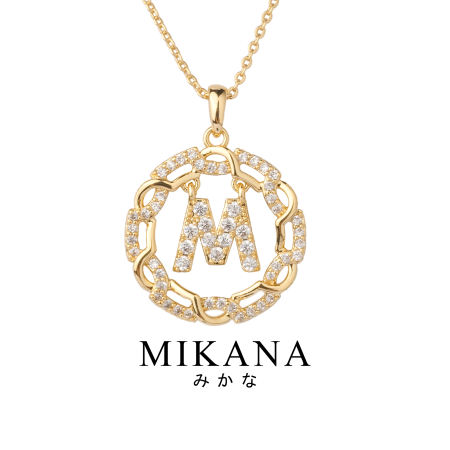 Mikana Gold Plated Initial Pendant Necklace - Stylish Alphabet Jewelry