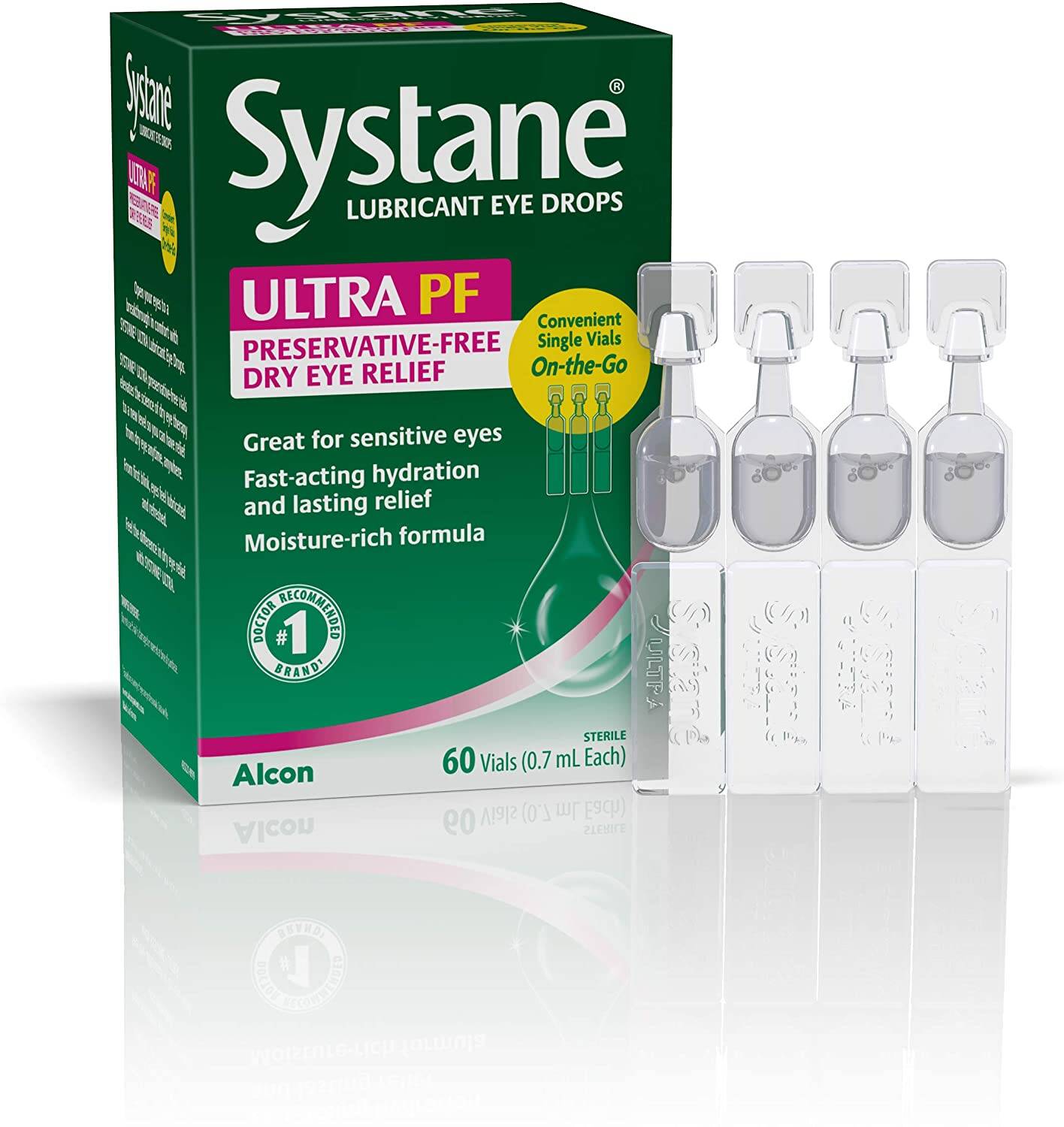 Systane Ultra PF Eye Drops, 60 Count