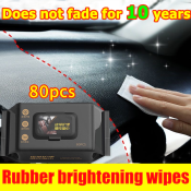 Car Rubber Refurbished Wipes - Black Wax Restorer Motus