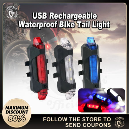 Waterproof Rechargeable Bike Tail Light with Blinker - 