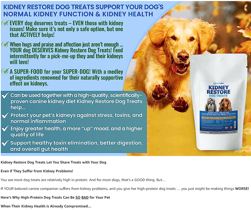 Dog Food Kidney Disease Treats For Dogs Kidney Restore Dog Low
