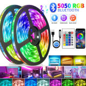 RGB Bluetooth LED Strip Lights for Room Decoration - 5050