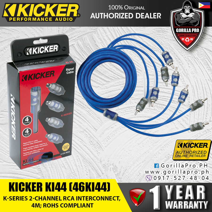 Kicker KI26 6-Meters 2-Channel K-Series RCA Audio Interconnect Cable