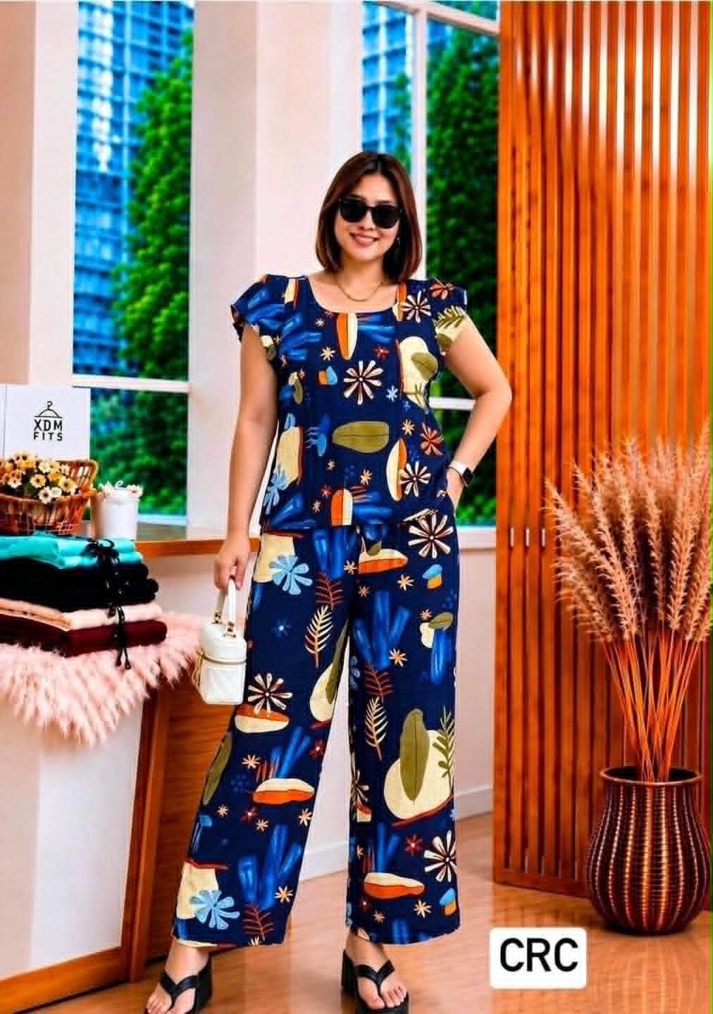PRINTED CHALLIS TERNO BOHO PUFF SLEEVES FOR WOMEN