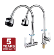 SUS304 Kitchen Faucet with Flexible Sprayer and Rotatable Spout