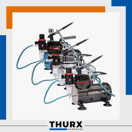 Thurx Airbrush Kit TC-802K: Professional Mini Air Compressor Set