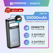Romoss PMT30 30000mAh Powerbank with Fast Charging and LED Display