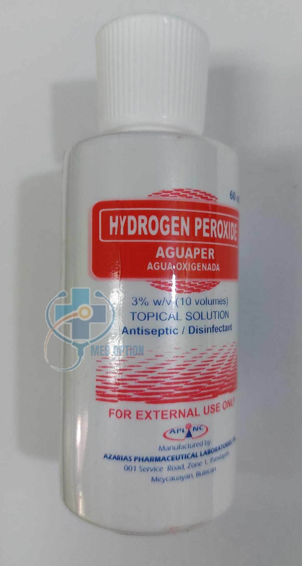 Hydrogen Peroxide 3% 10V Solution, 10V (Agua Oxinada) 60ml