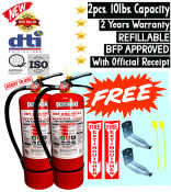 2pcs 10lbs. Fire Extinguisher Power Asia ABC Dry Chemical