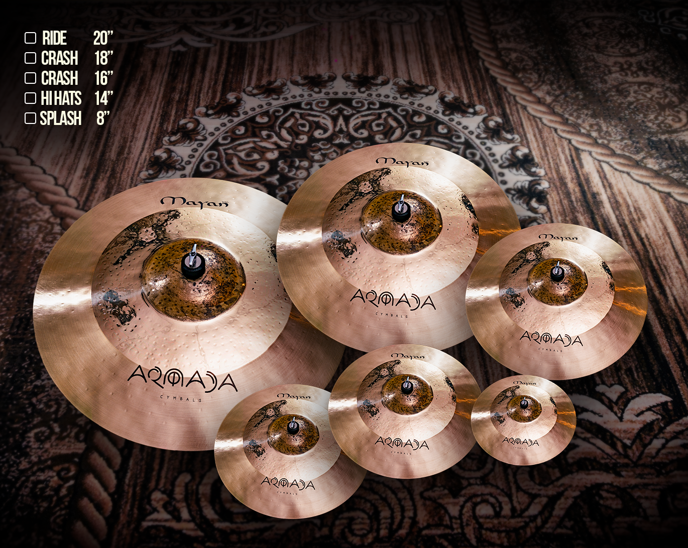 Armada Cymbal Per Piece and Set Mayan B20 Series Metal with