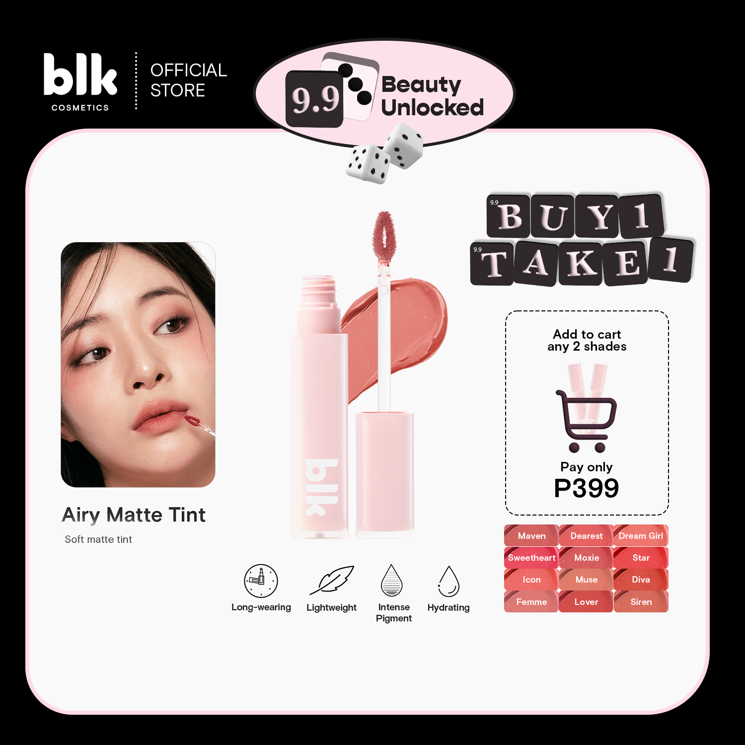 Discount on Blk Cosmetics  shoes - SKU:  Daydream Airy Matte Tint