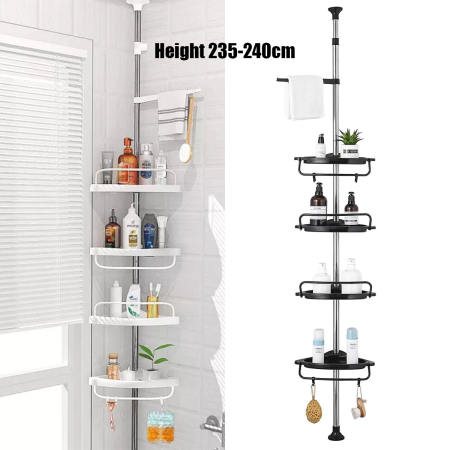 SS Adjustable Corner Shelf - 240cm Shower Organizer