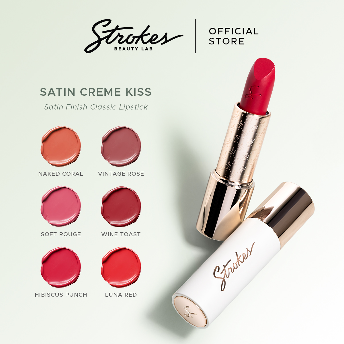 Discount on Strokes Beauty Lab  shoes - SKU: Strokes Satin Creme Kiss Bullet Lipstick