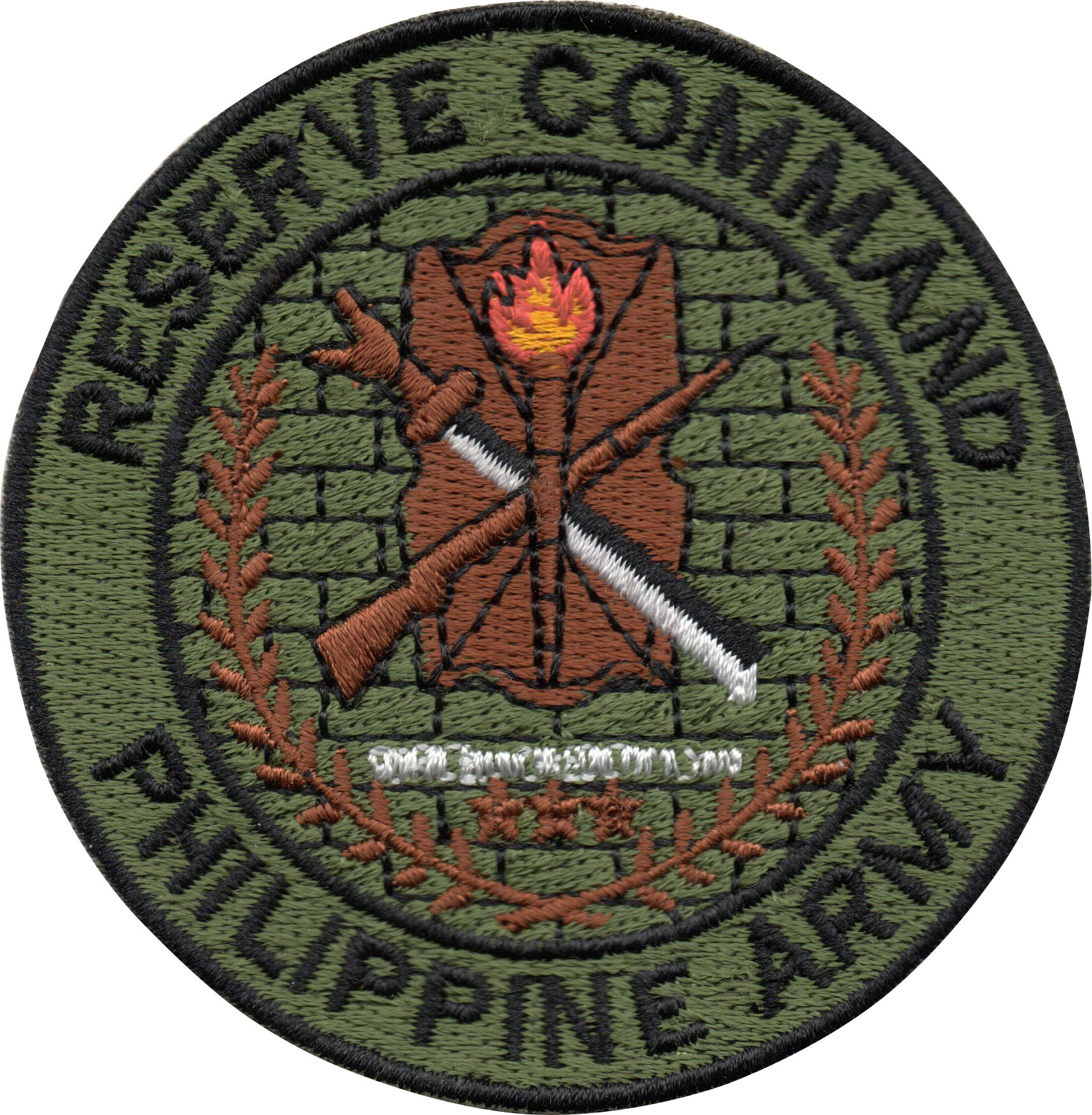 RESERVE COMMAND PA PATCH WITH VELCRO, AFP RESERVE COMMAND PATCH WITH  VELCRO, RESERVE COMMAND PA PATCH WITH VELCRO, RESERVE COMMAND PA PATCH FOR  BALL